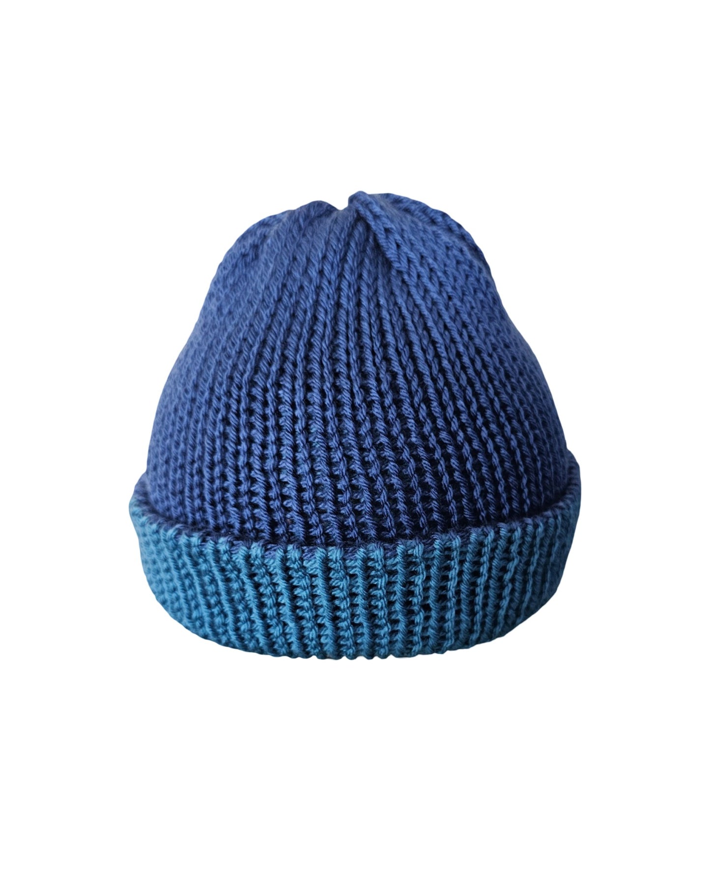 Two Tone Double Layered Knitted Beanie