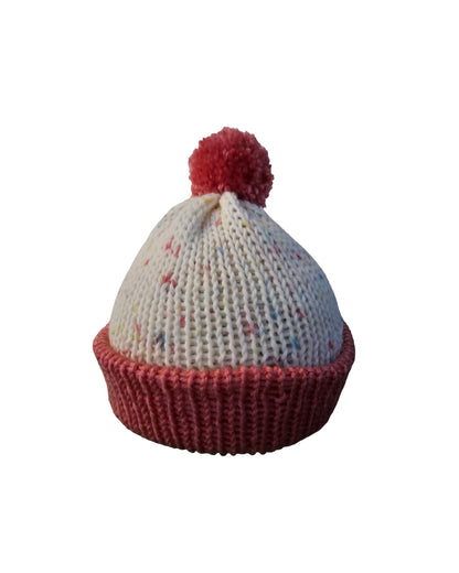 Pink Double Layer Kids Beanie