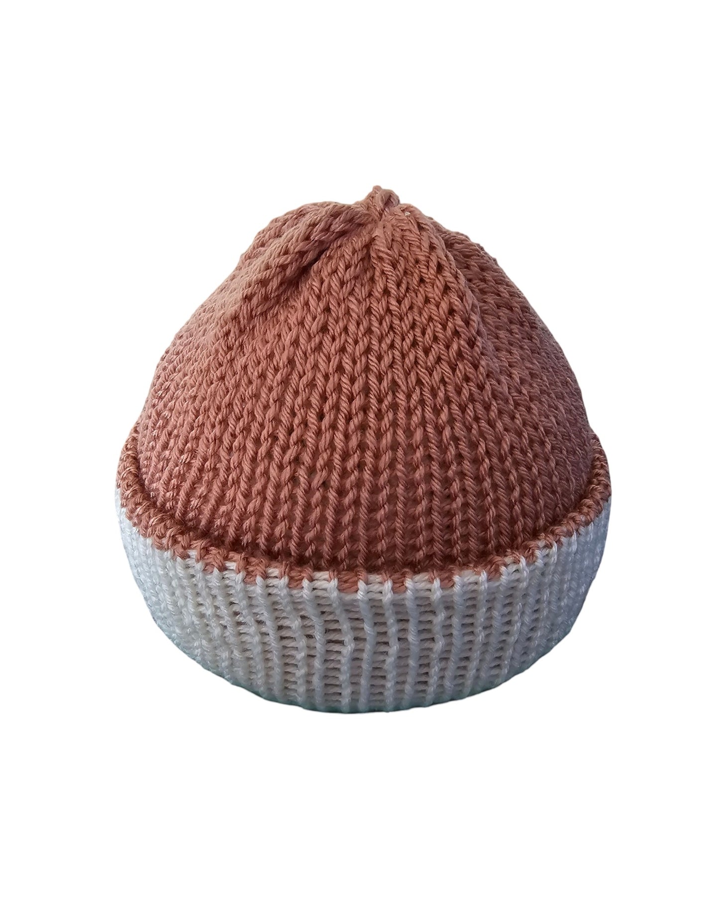 Kids Double Layered Knitted Beanie - Front View