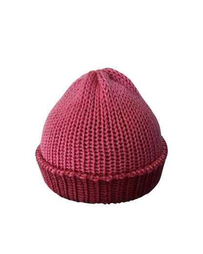 teen knitted double layered beanie - front view