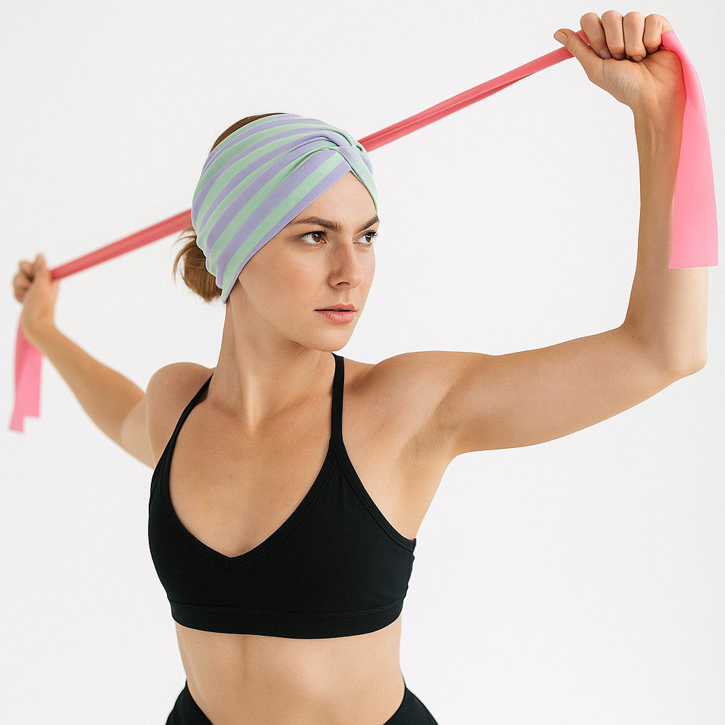 Knotted Headband on fitness model