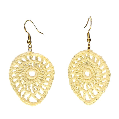 Crochet Earrings with Gold Fittings