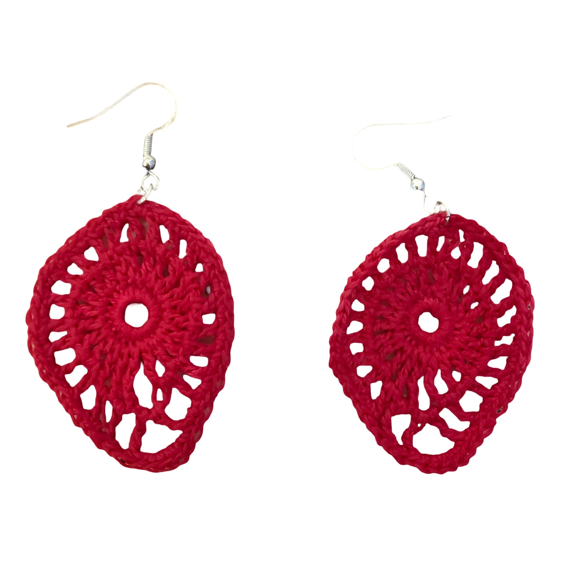 Boho Crochet Earrings - Silver Fittings 