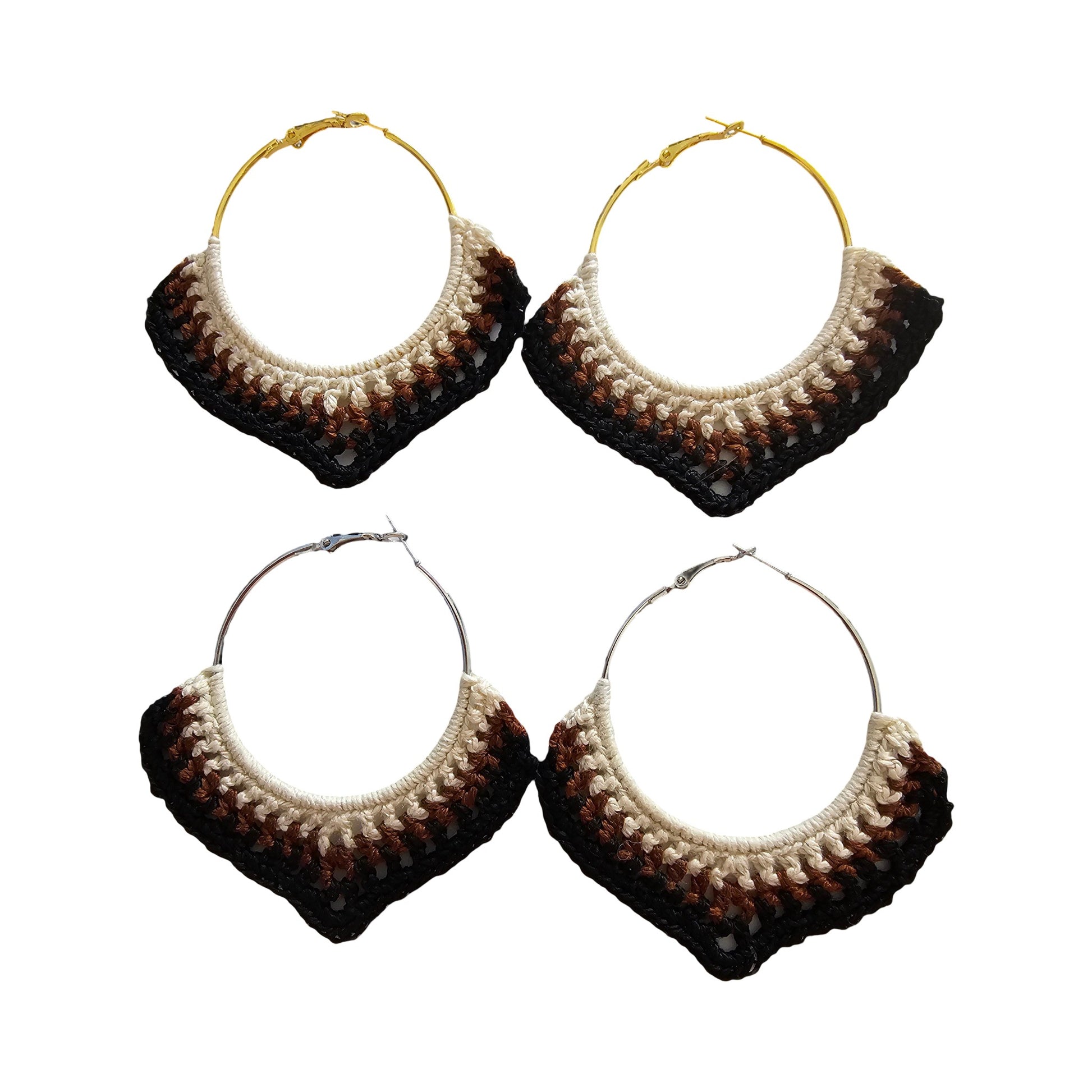 Boho crochet Earrings - Front View