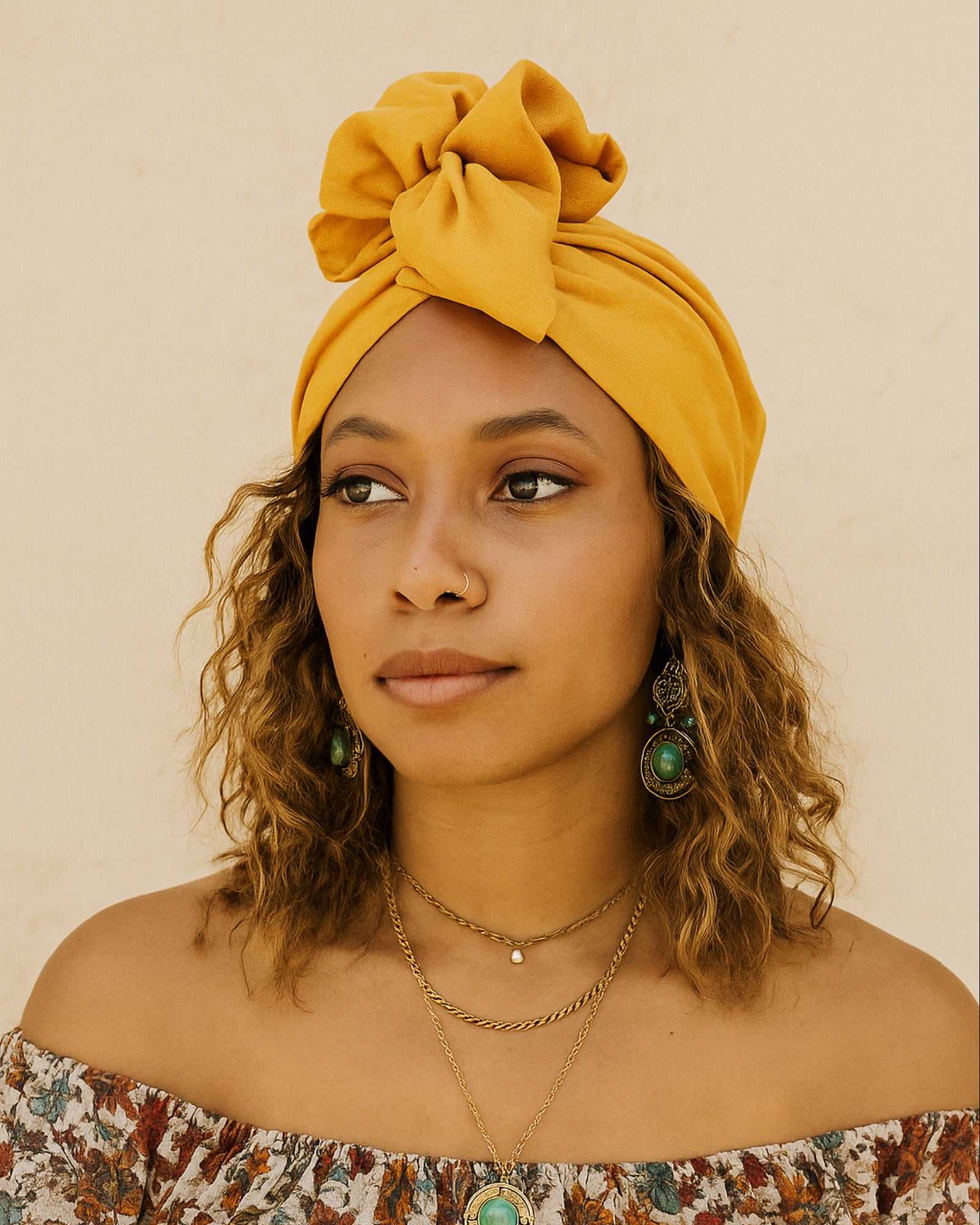 Boho Wire headwrap - on model front view