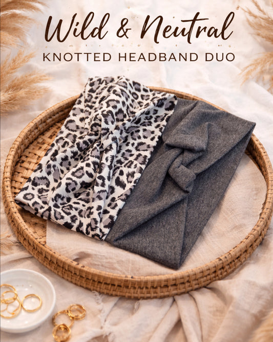 Wild & Neutral Knotted Headband Bundle