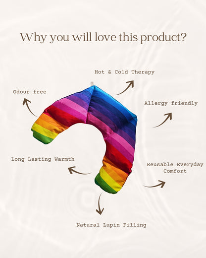 Rainbow Stripe Neck Shoulder Heating Pad