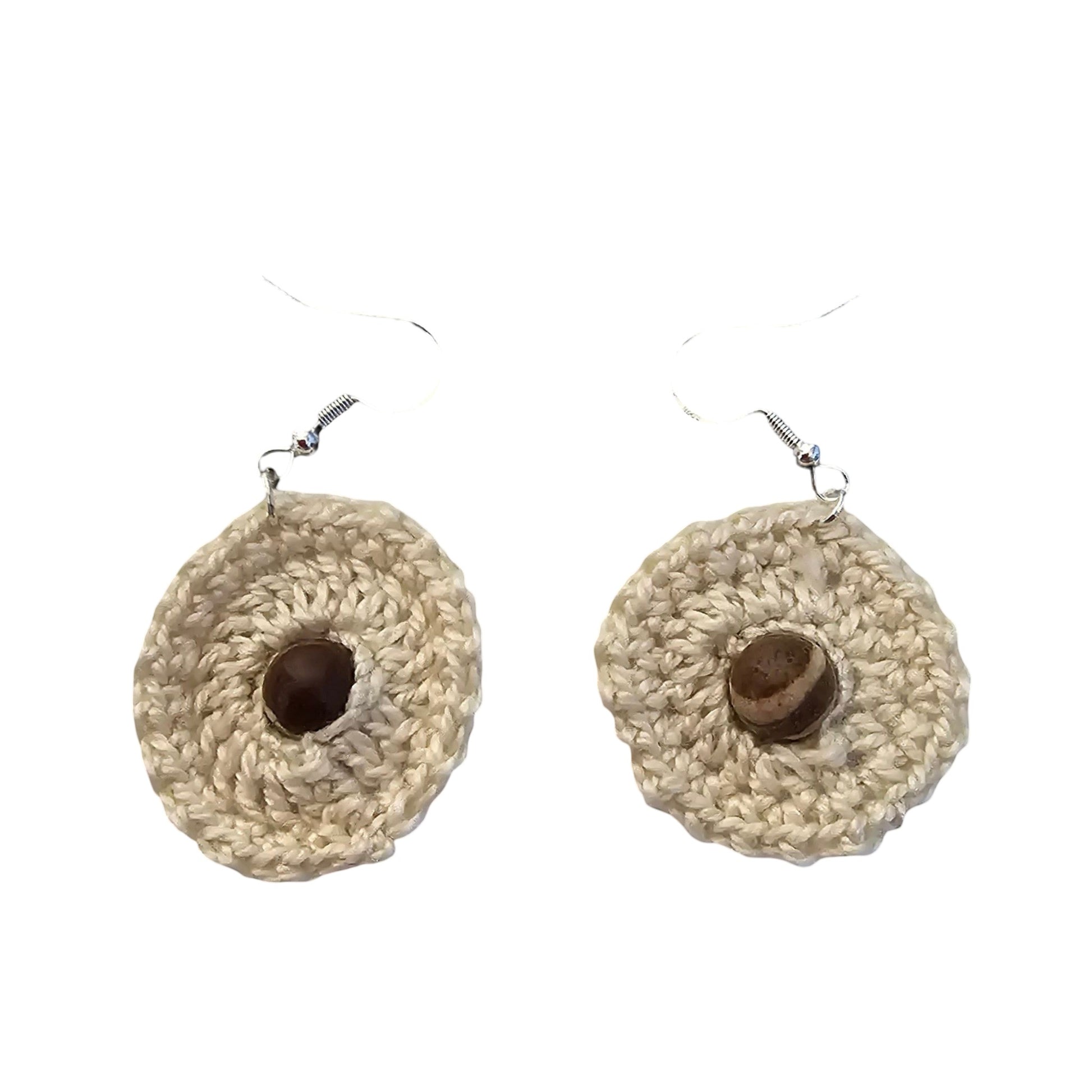 Boho Style Earrings - Silver Fittings - Front View