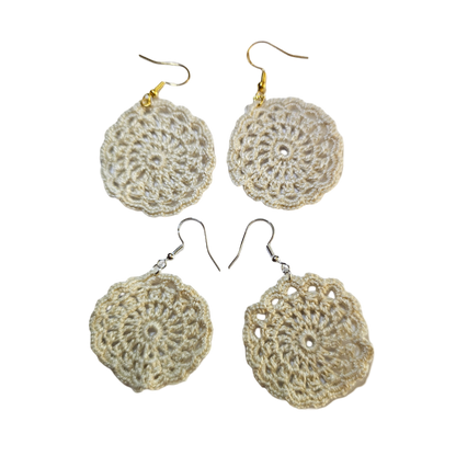 Frankie Cream Crochet Earring