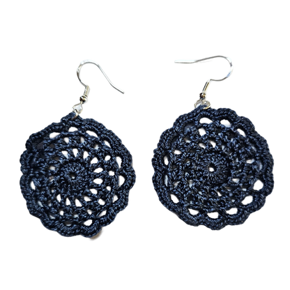 Frankie Indigo Crochet Earring