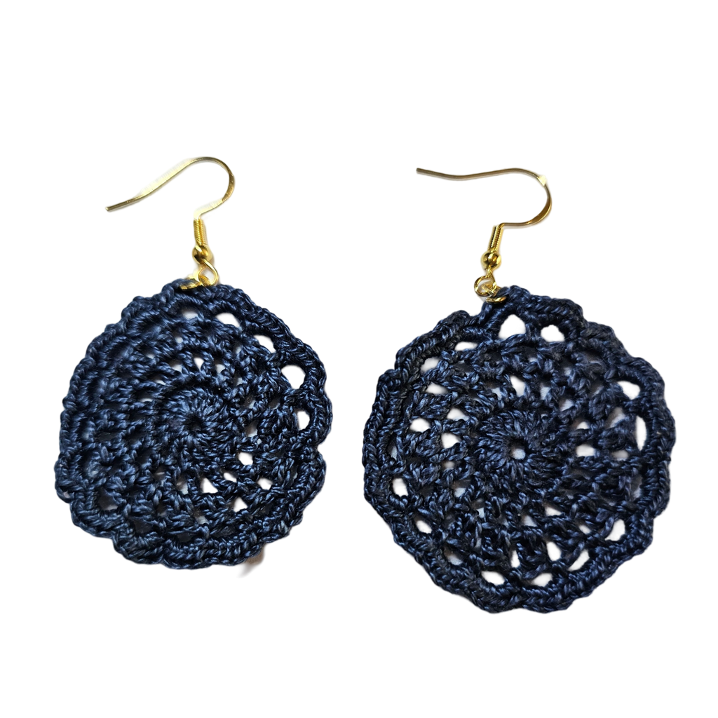 Frankie Indigo Crochet Earring
