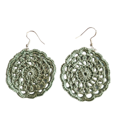 Frankie Teal Crochet Earring