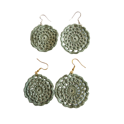 Frankie Teal Crochet Earring