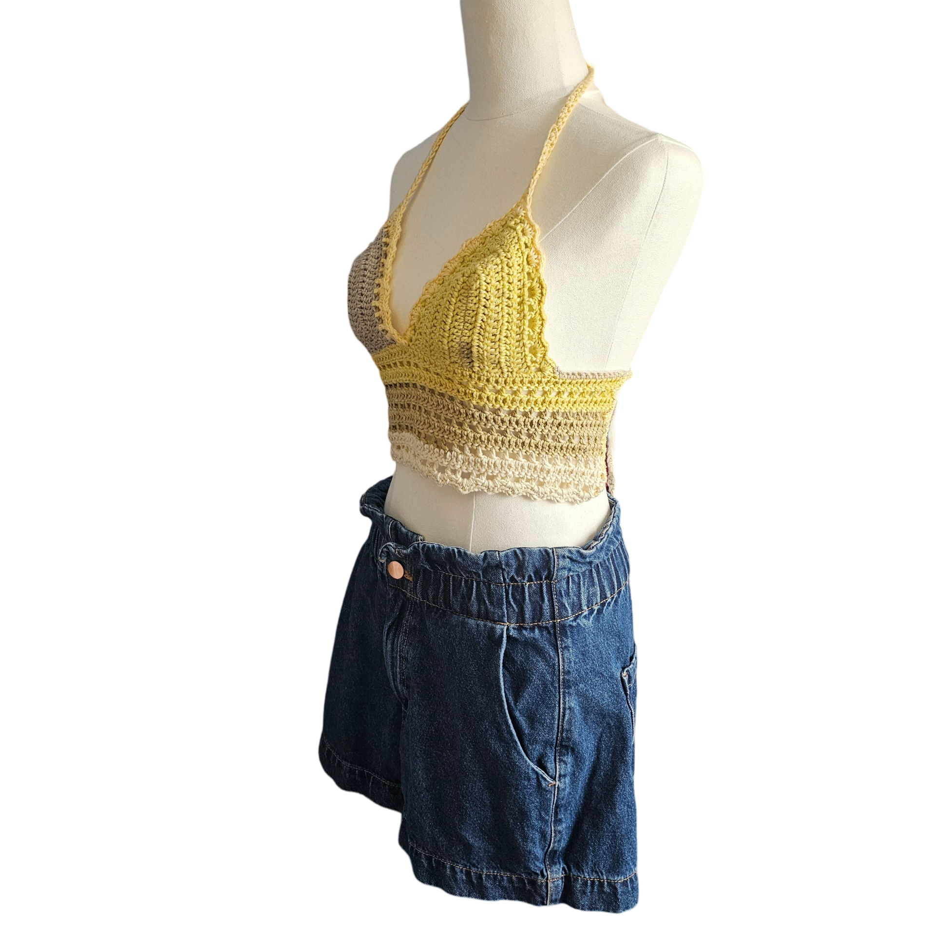 Crochet Top - Lace Lemon Side View