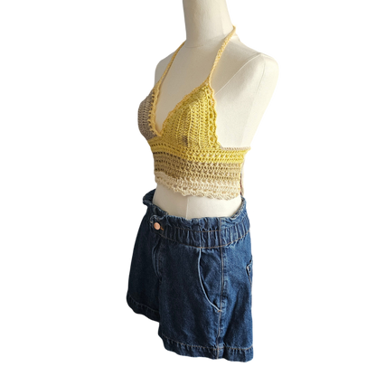Crochet Top - Lace Lemon Side View