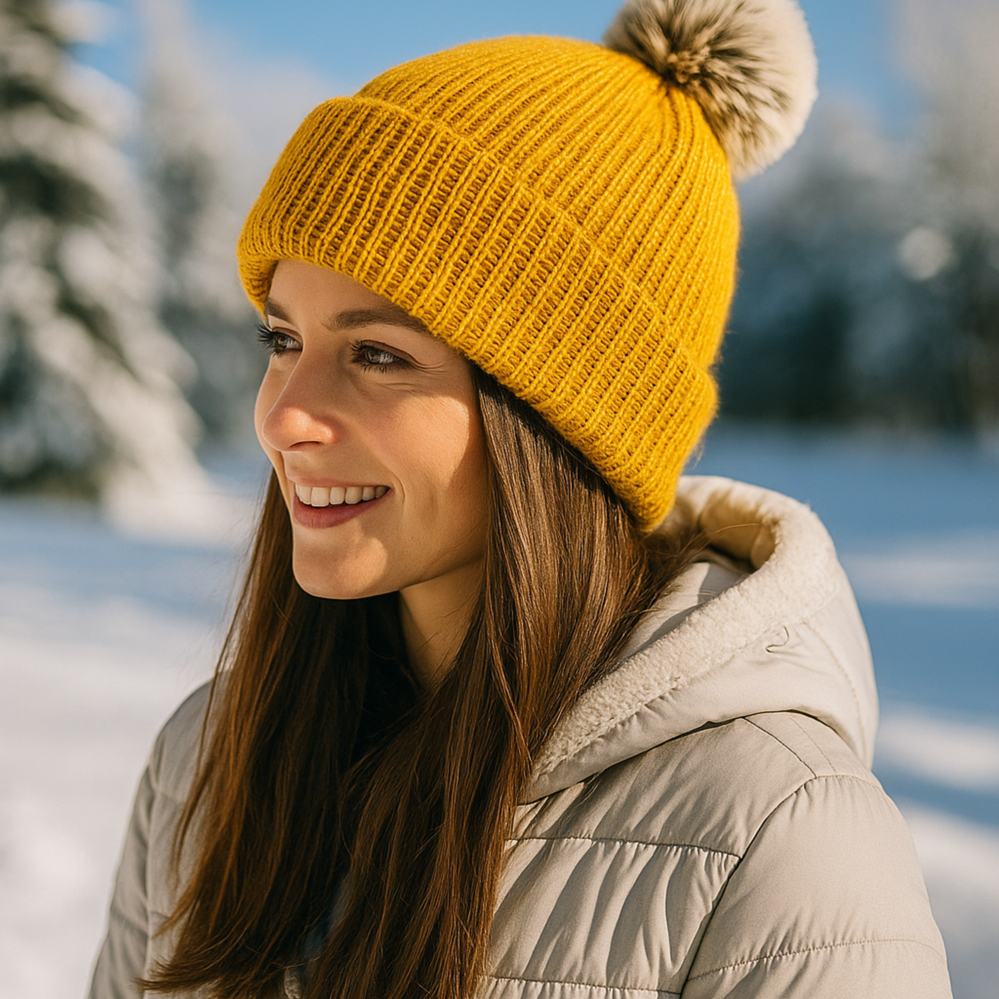 Whistler Pom Pom Double Layered Beanie