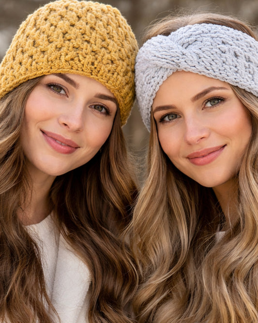Cozy Knotted Beanie & Headband Set